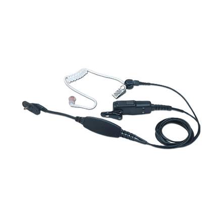 Ritron RHD-11X Security Earpiece for J Series | PTT & Lapel Mic with Clip