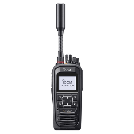 Icom SAT100 Satellite PTT Two-Way Radio | Display & Limited Keypad