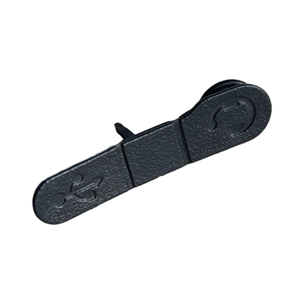 Side profile showing the flexible hinge on the Atlantic Radio SL000095A01-ATL replacement dust cap.