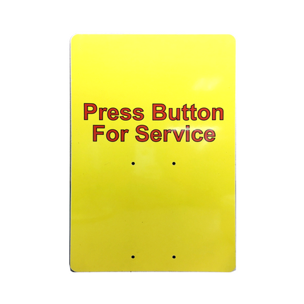 Motorola CB-SIGN Metal Call Box Sign - "Press Button For Service"