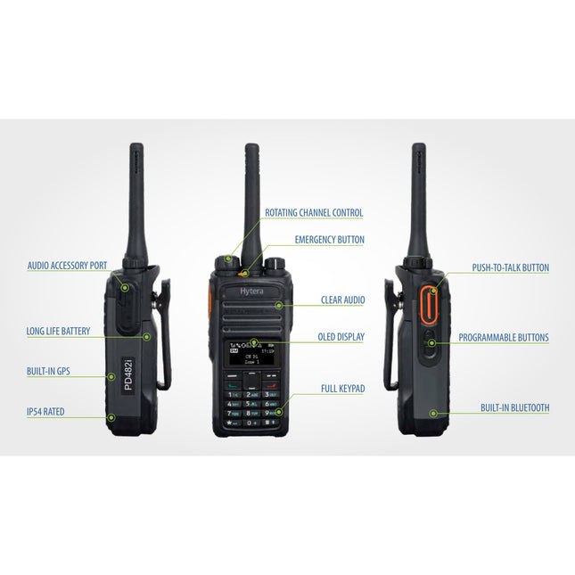 PD482i Hytera Portable Two-Way Radio - Digital (DMR) - Atlantic Radio Communications Corp.